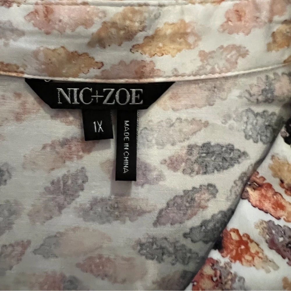 Nic+Zoe size 1X falling leaves sleeveless knee length dress - Picture 3 of 8